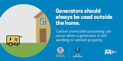 Generator Safety and CO Graphic